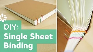 DIY Single Sheet Bookbinding Tutorial  Sea Lemon [upl. by Ajnin]