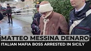 Matteo Messina Denaro Italian mafia boss arrested in Sicily [upl. by Egreog103]