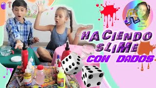 SLIME CASERO  FACIL  HACER SLAIM  MEZCLANDO SLIME  CON DADOS  ESLAIM  ASER ESLAIN  SLAIN 💦✅✨🎉 [upl. by Nnuahs]