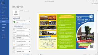 CÓMO IMPRIMIR UN TRÍPTICO EN WORD [upl. by Mailli722]