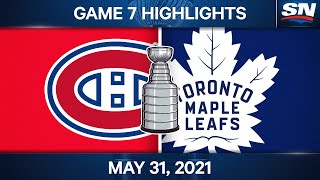 NHL Game Highlights  Canadiens vs Maple Leafs Game 7  May 31 2021 [upl. by Aurie]