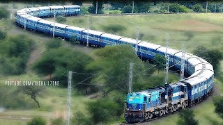 Trains on the most beautiful Curve  Ranjangaon Road  Indian Railways [upl. by Honebein71]