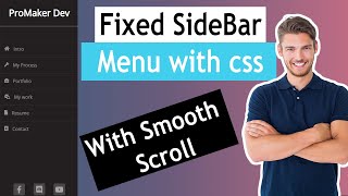 Sidebar Menu Explained  Only HTML CSS [upl. by Shifrah]