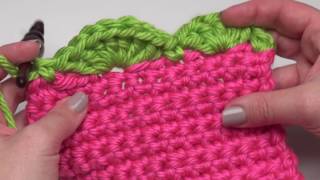 How to Crochet Scalloped Edging Right Handed [upl. by Kenlay724]