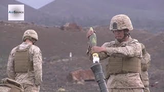 US Marines Firing M252 81mm Mortar System [upl. by Nitaj]