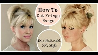 How To Cut Fringe Bangs Demo Brigitte Bardot 60s Style [upl. by Lemmueu610]