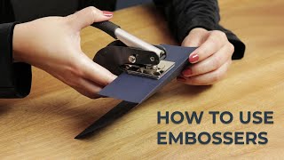 How to Use Embossers [upl. by Nylatsyrk425]