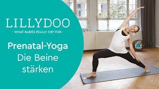 Schwangerschaftsyoga – Deine Beine stärken  LILLYDOO Yogalehrerin Denise [upl. by Aninad]