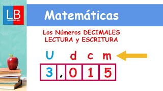 Los Números DECIMALES LECTURA y ESCRITURA ✔👩‍🏫 PRIMARIA [upl. by Schulman79]