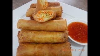 Vegetable Spring Rolls Recipe [upl. by Sadnak]