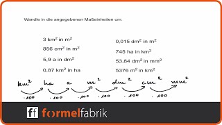 Flächeneinheiten umrechnen [upl. by Annaihr]