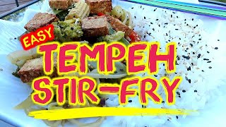 Easy Tempeh Stir Fry  Vegan  GlutenFree [upl. by Anauqes]