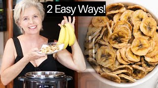 Dehydrated Banana Chips  2 Easy Ways [upl. by Gradey391]