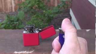 Zippo Windproof vs Standard BIC Lighter [upl. by Gardol344]