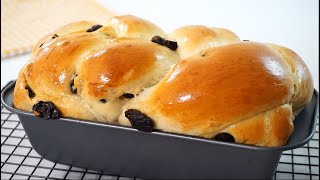 Soft And Fluffy Raisin Bread Easy Recipe [upl. by Eisned]