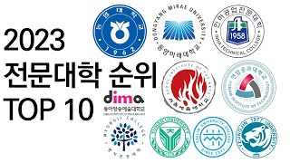 2023 전문대학 순위 TOP 10 [upl. by Adanar491]