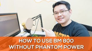 How to use BM 800 Condenser Microphone without phantom power  How to edit BM 800 audio [upl. by Mirna]