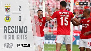 Highlights  Resumo Benfica 20 FC Arouca Liga 2122 2 [upl. by Snebur]