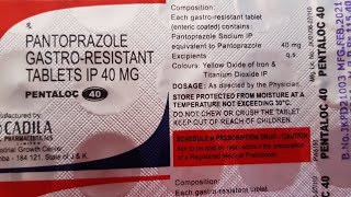 pantoprazole Gastro resistant tablets ip 40 mg uses in hindi pentaloc 40 [upl. by Ellehcan]