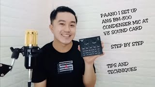 HOW TO SET UP BM800 CONDENSER MIC AND V8 SOUND CARD STEP BY STEP [upl. by Inava]