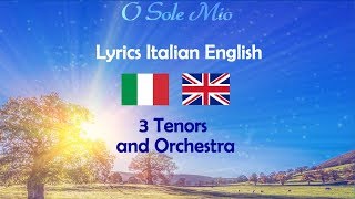 O Sole Mio  Lyrics italian english 3 tenors live concert [upl. by Asalocin]