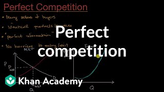 Perfect competition  Microeconomics  Khan Academy [upl. by Gunilla]