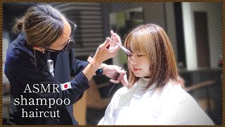 【ASMR】眠くなる。カリスマ美容師のシャンプー＆ヘアカットgood sleep acmp haircut [upl. by Assenad]