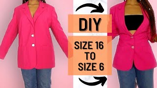 2 DIY NO SEW BLAZER ALTERATIONS  5 MIN REVERSIBLE CLOTHING HACKS [upl. by Fuld]