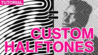 Custom Halftone Tutorial in Adobe Photoshop and Illustrator  Graphic Design  OpArt [upl. by Alpert]