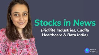 Stocks in news  Pidilite Industries Cadila Healthcare amp Bata India  latest share market news [upl. by Ranit508]