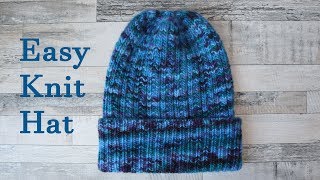 Easy Knit Hat  Free Knitting Patterns [upl. by Norry591]