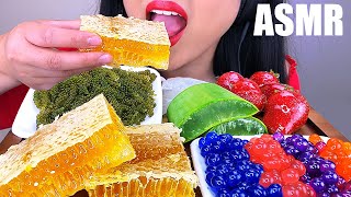 MOST POPULAR FOODS FOR ASMR HONEYCOMB ALOE VERA TANGHULU SEAGRAPES POPPING BOBA ASMR Phan [upl. by Mauchi]