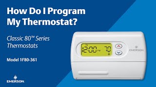 Classic 80 Series  1F80361  How Do I Program My Thermostat [upl. by Vasiliu]