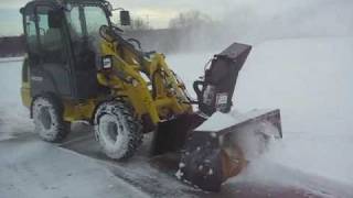 Wacker Neuson WL30 snow removal and sidewalks [upl. by Ardnasal]