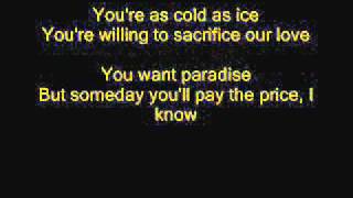 Foreigner  Cold as Ice with lyrics [upl. by Katey451]