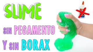 PROBANDO SLIME SIN PEGAMENTO Y SIN BORAX [upl. by Neddie832]