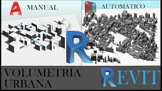 VOLUMETRÍA URBANA REVIT MANUALAUTOCAD y AUTOMÁTICO DYNAMO [upl. by Wesley]