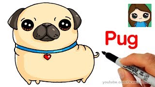 How to Draw a Pug Easy [upl. by Rockafellow]