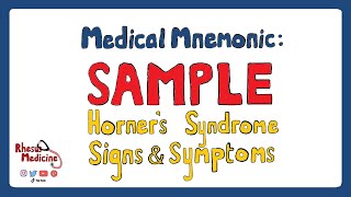 Signs and Symptoms of Horners Syndrome  SAMPLE Mnemonic [upl. by Sigmund46]