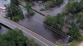 Drone footage of flooding in Lumberton NC [upl. by Suivart]