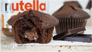 Moist Chocolate Muffin Recipe  Nutella Muffins [upl. by Oneg]