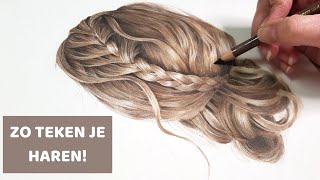 HAREN TEKENEN in 5 stappen [upl. by Yenar]