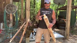 Basic Log Furniture Building Tools Required for Tenon Cutting Logs [upl. by Aikkin905]