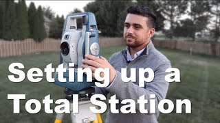 Setting up a Survey Total Station [upl. by Aynotel]