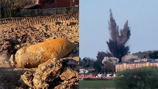 Enormous 80YearOld WWII Bomb Detonated in English City [upl. by Conni]