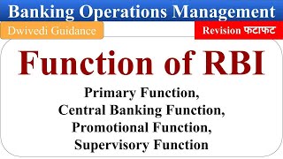 RBI Function of RBI RBI Functions Banking Operations Banking Operations management [upl. by Eidob]