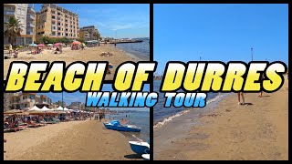 Durres Beach Walking Tour  Beach of Durres  Albania 4k [upl. by Lacsap971]