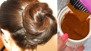 🔶👍Como conseguir teñir el cabello de CASTAÑO DORADO AVELLANA en casa 100 natural y sin canas [upl. by Steinway]