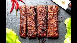 Tempeh Vegan Ribs I The Buddhist Chef [upl. by Akinaj]