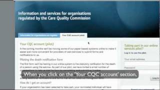 CQC Online Services Application [upl. by Aehcim440]